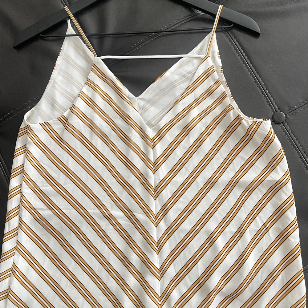 LOFT Golden Yellow and White Chevron Camisole Tank - Picture 4 of 6